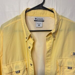 Columbia Sunlit Yellow Outdoor Shirt